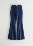 Other Stories Flared Denim Trousers - Blue