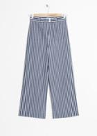 Other Stories High Waisted Twill Trousers - Blue