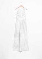 Other Stories Striped Sleeveless Jumpsuit - White