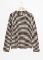 Other Stories Losse Fit Stripe Shirt - Black