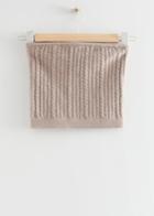 Other Stories Cable Knit Tube Top - Beige