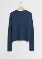 Other Stories Exaggerated Long-sleeved Cashmere Sweater - Blue
