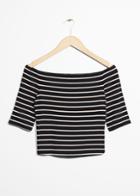 Other Stories Off-shoulder Crop Top - White