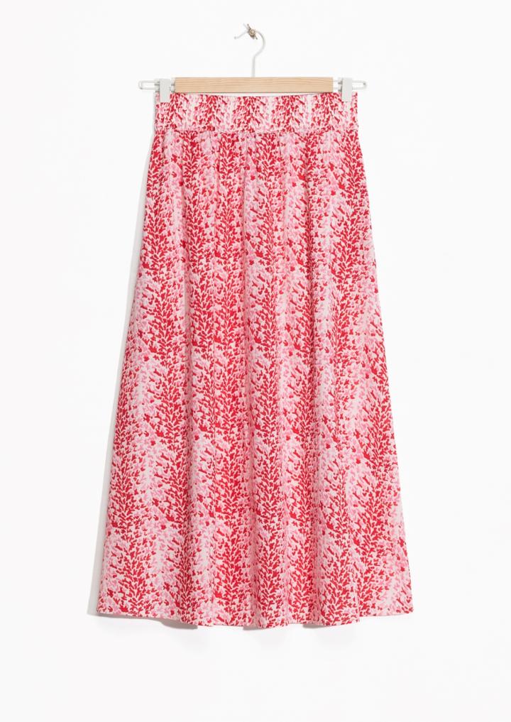 Other Stories Coral Reef Print Skirt