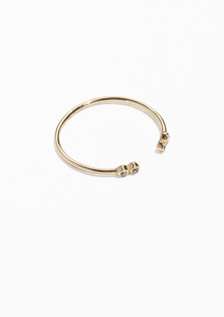 Other Stories Open Rhinestone Ring