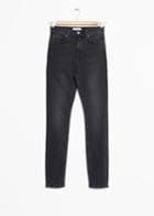Other Stories Cropped High-rise Jeans - Black