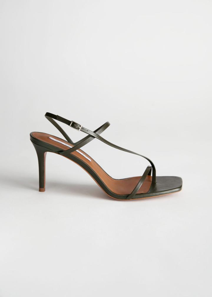 Other Stories Cross Strap Stiletto Sandals - Beige