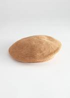 Other Stories Woven Straw Beret - Beige