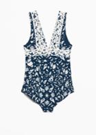 Other Stories V-neck Swimsuit - Blue