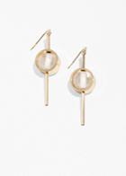 Other Stories Circle Bead And Bar Earrings - White
