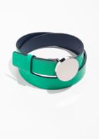 Other Stories Circle Pendant Belt - Green