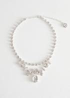 Other Stories Delicate Rhinestone Choker Necklace - White
