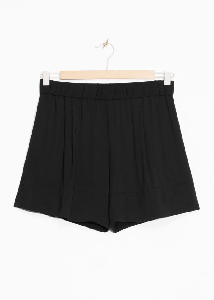 Other Stories Twill Shorts - Black