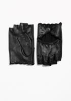 Other Stories Fingerless Leather Gloves