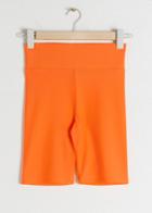 Other Stories Fitted Cycling Shorts - Orange