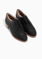 Other Stories Leather Braided Mens Dressed Shoes - Black