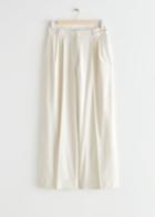 Other Stories Relaxed Press Crease Pants - White