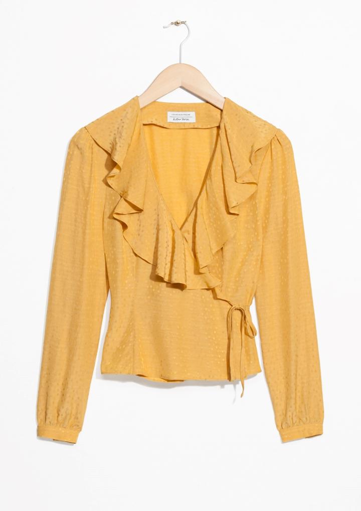 Other Stories Ruffle Wrap Blouse