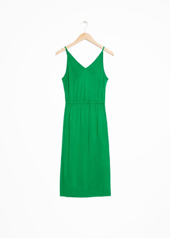 Other Stories Tie Back Dress - Green