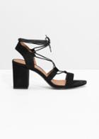 Other Stories Lace-up Sandals - Black
