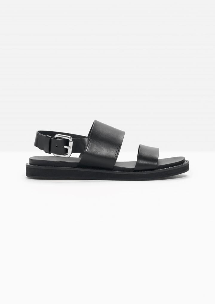 Other Stories Raw Edge Leather Sandals