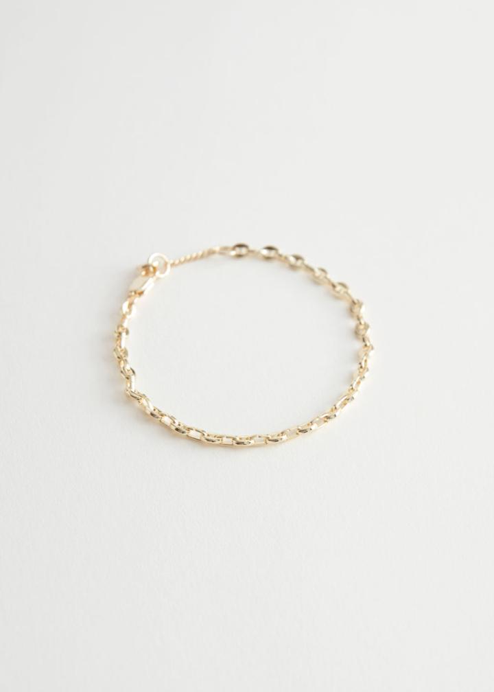 Other Stories Buckle Chain Bracelet - Gold