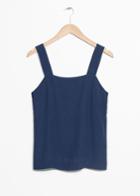 Other Stories Wide Strap Top - Blue