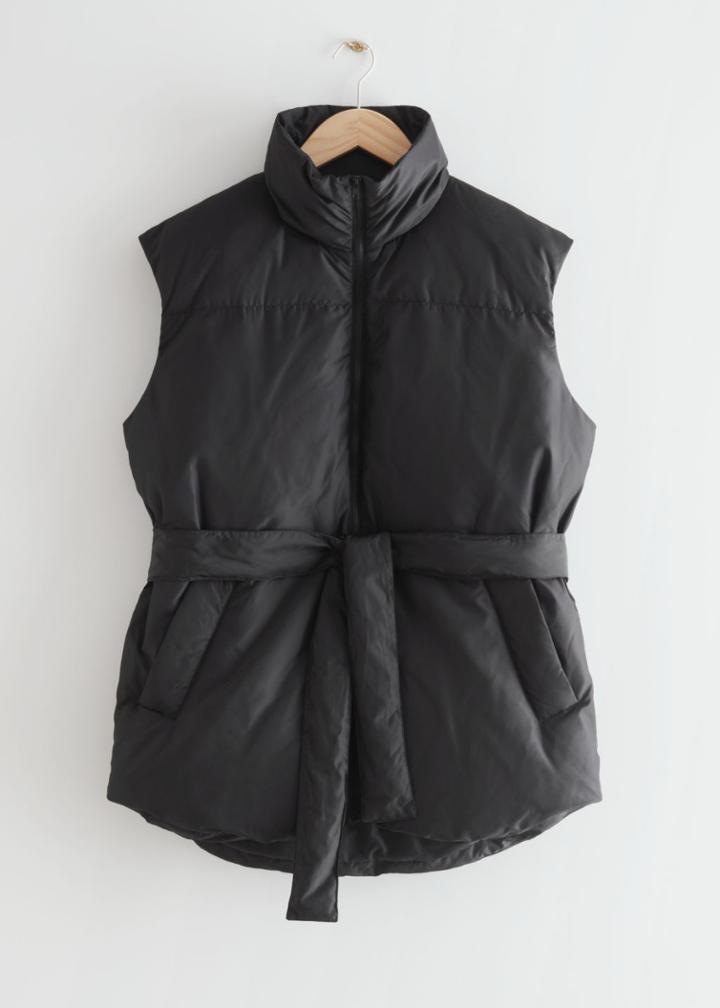 Other Stories Oversized Down Vest - Black