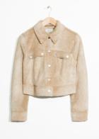 Other Stories Faux Fur Jacket - Yellow