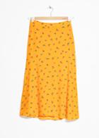 Other Stories Asymmetrical Floral Midi Skirt - Yellow