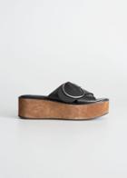 Other Stories Circle Buckle Platforms - Black