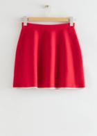 Other Stories Knitted A-line Mini Skirt - Red