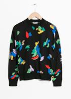 Other Stories Multicolour Splash Sweater - Black