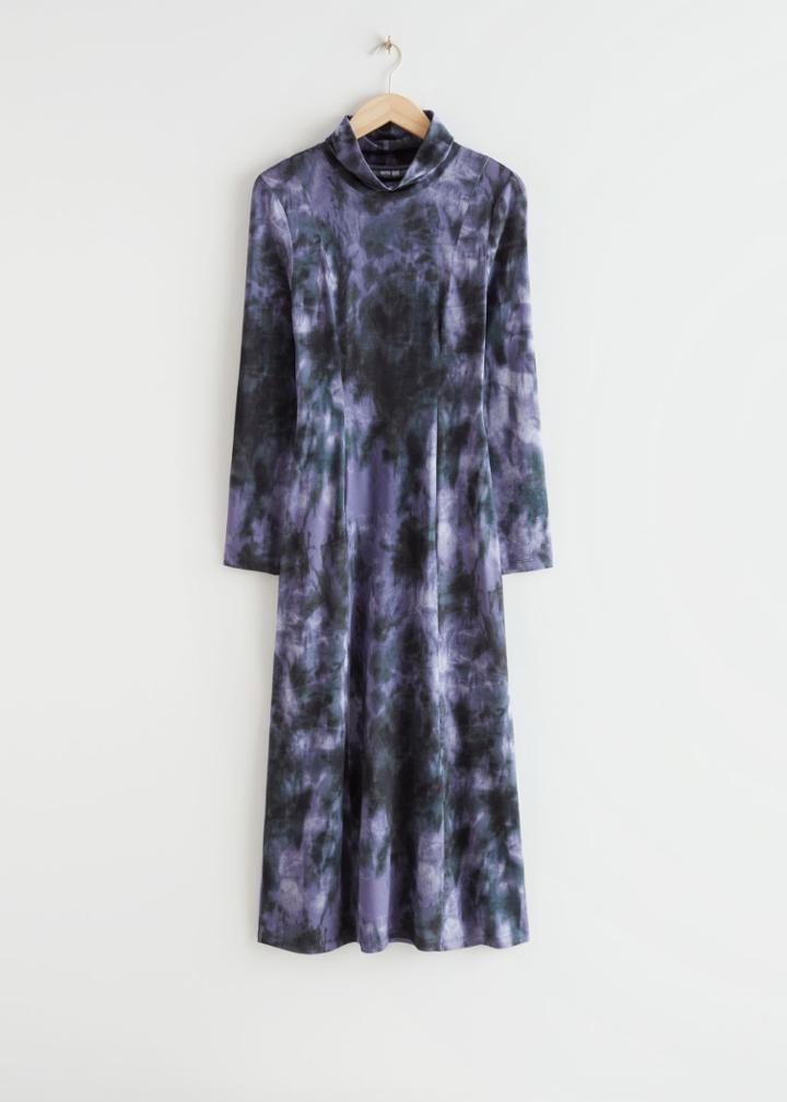 Other Stories Tie-dye Midi Dress - Purple