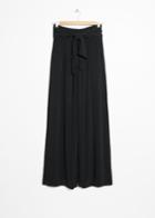 Other Stories High Waisted Belted Trousers - Black