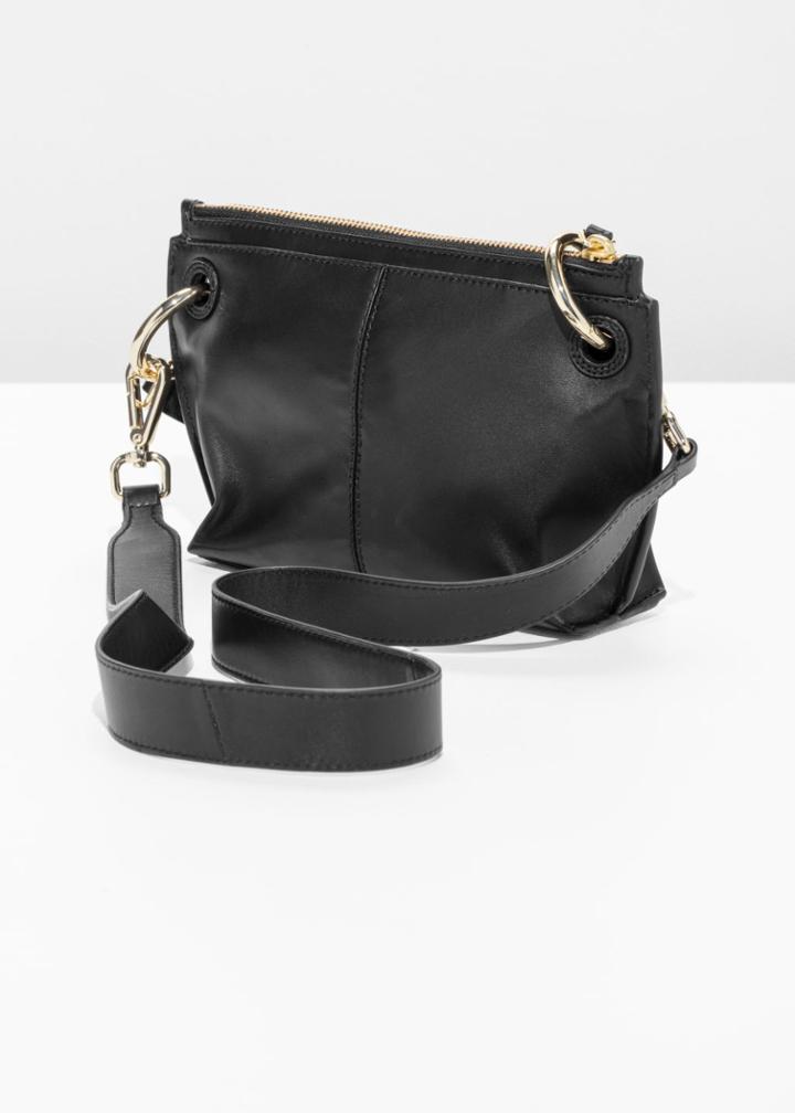 Other Stories Leather Crossover - Black