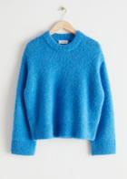 Other Stories Relaxed Wool Knit Sweater - Blue