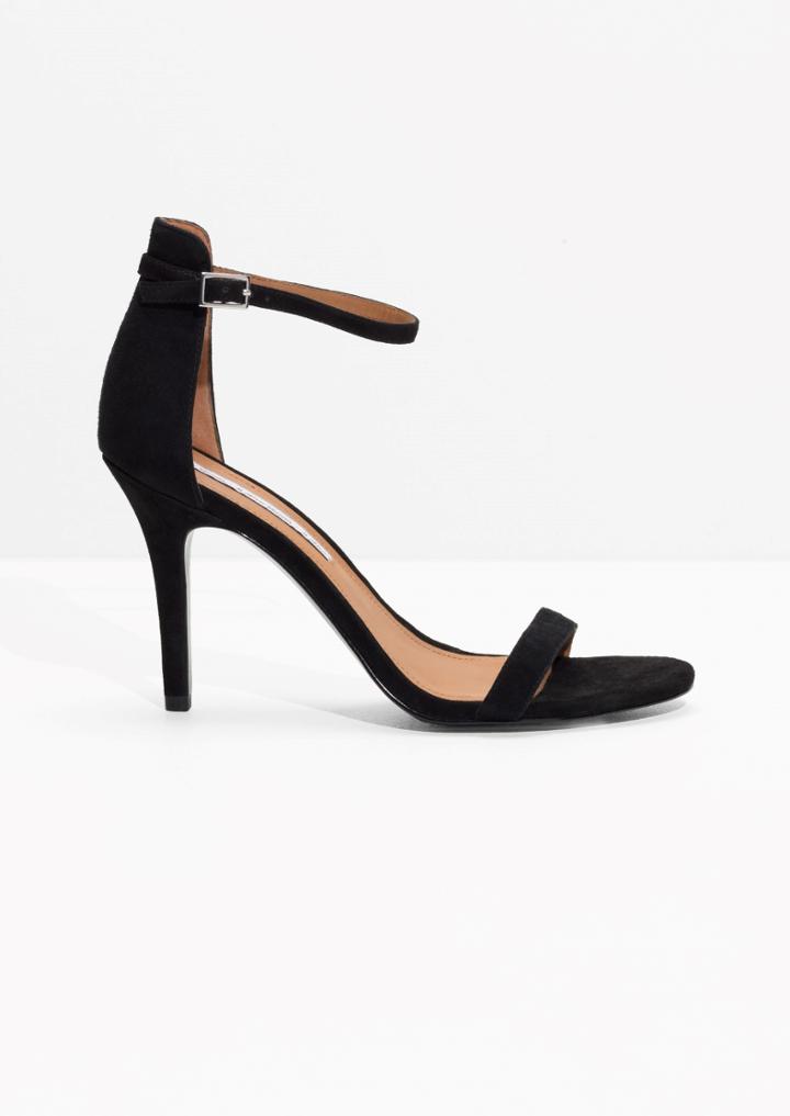 Other Stories Suede Two Strap Sandals