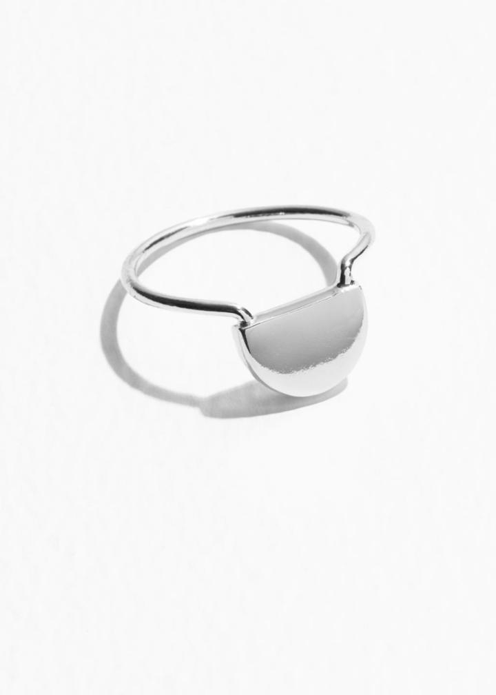 Other Stories Semicircle Silver Ring - Silver