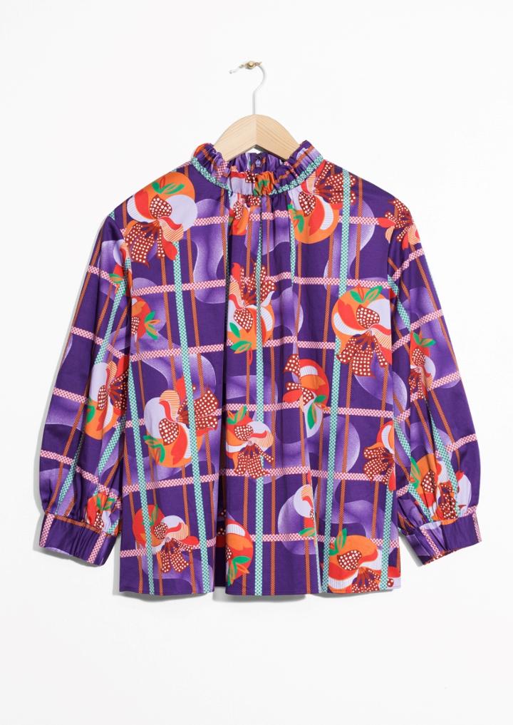 Other Stories Fruity Print Blouse