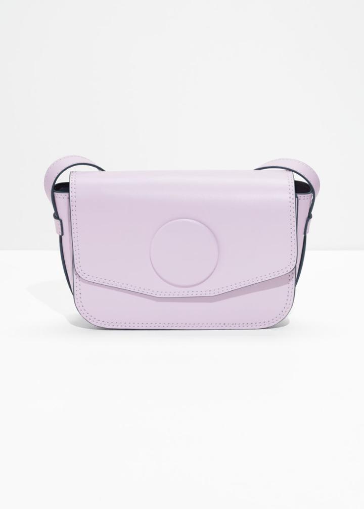 Other Stories Mini Snap Saddle Bag - Pink