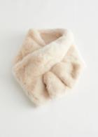 Other Stories Faux Fur Scarf - Beige