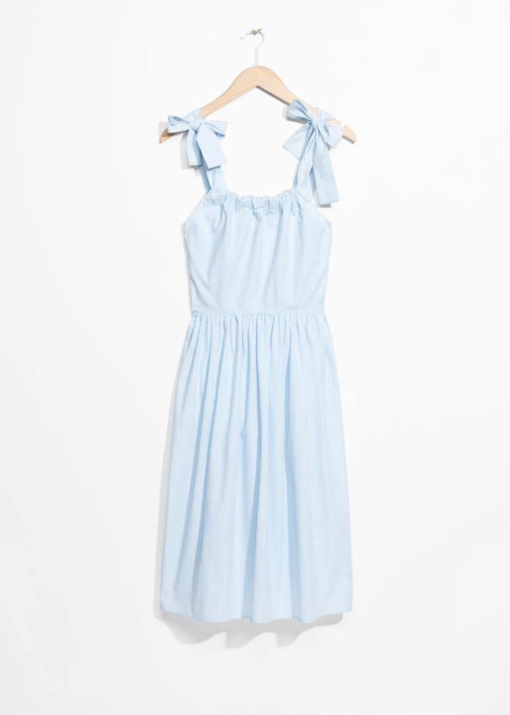 Other Stories Tie Strap Dress - Turquoise