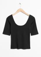 Other Stories Scooped Top - Black