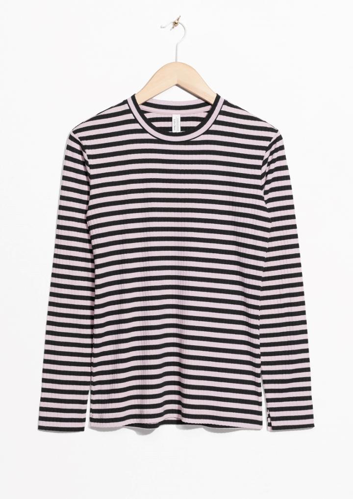 Other Stories Ribbed Long Sleeve Tee