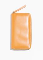 Other Stories Large Leather Zip Wallet - Orange