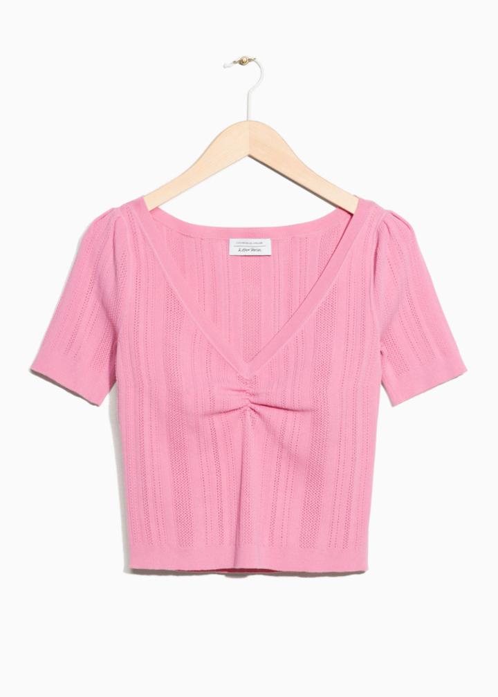 Other Stories Power Puff Top - Pink
