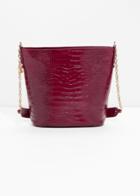 Other Stories Leather Bucket Bag - Red