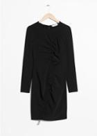 Other Stories Drape Longsleeve Dress - Black