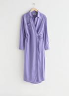 Other Stories Asymmetric Midi Dress - Purple